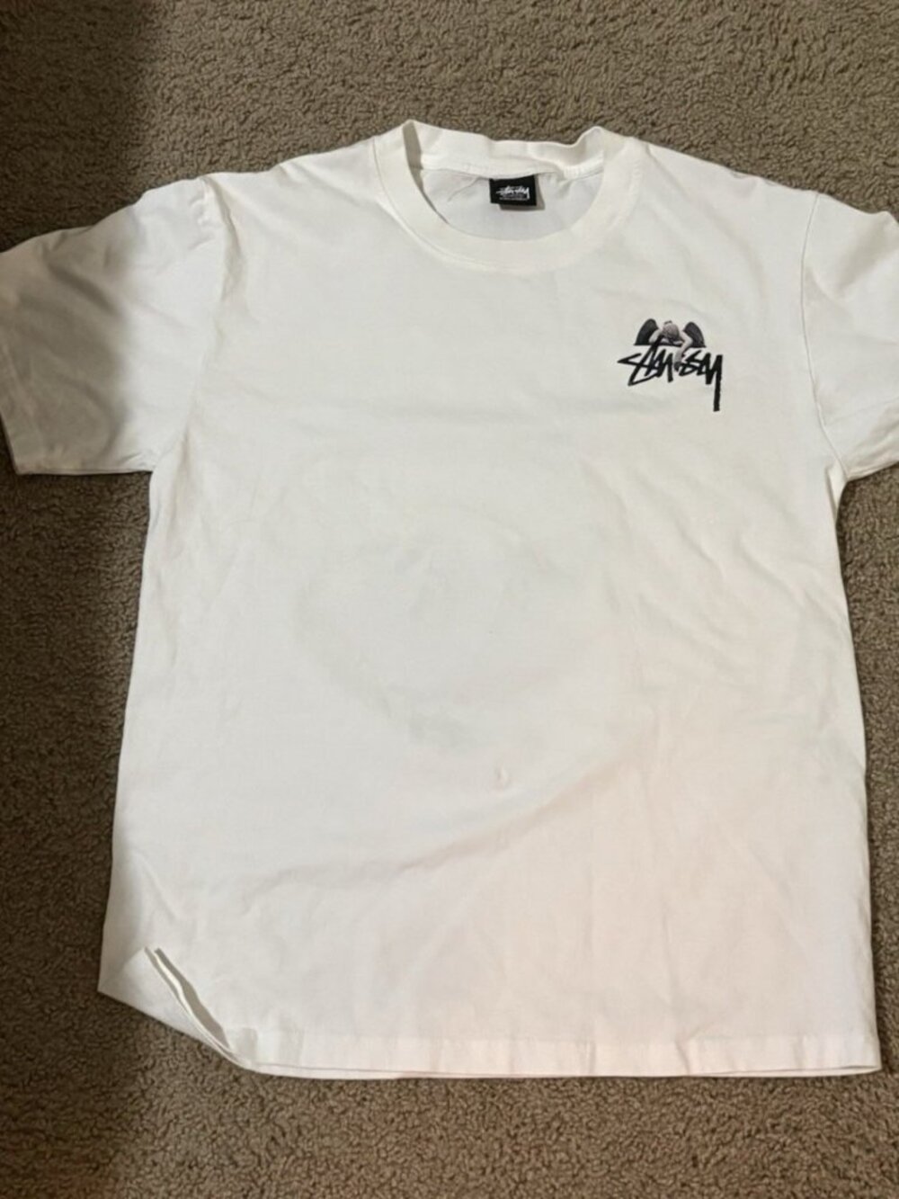 Stussy White Graphic Logo T-Shirt